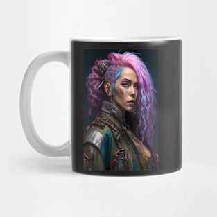 Pink and Purple Haired Female Anarchist Mug